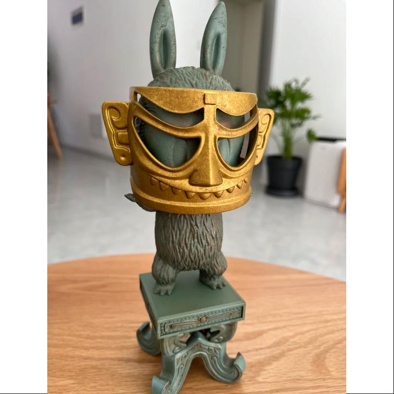 Labubu The Monsters X Sanxingdui Archaeology Gold Mask LIMITED