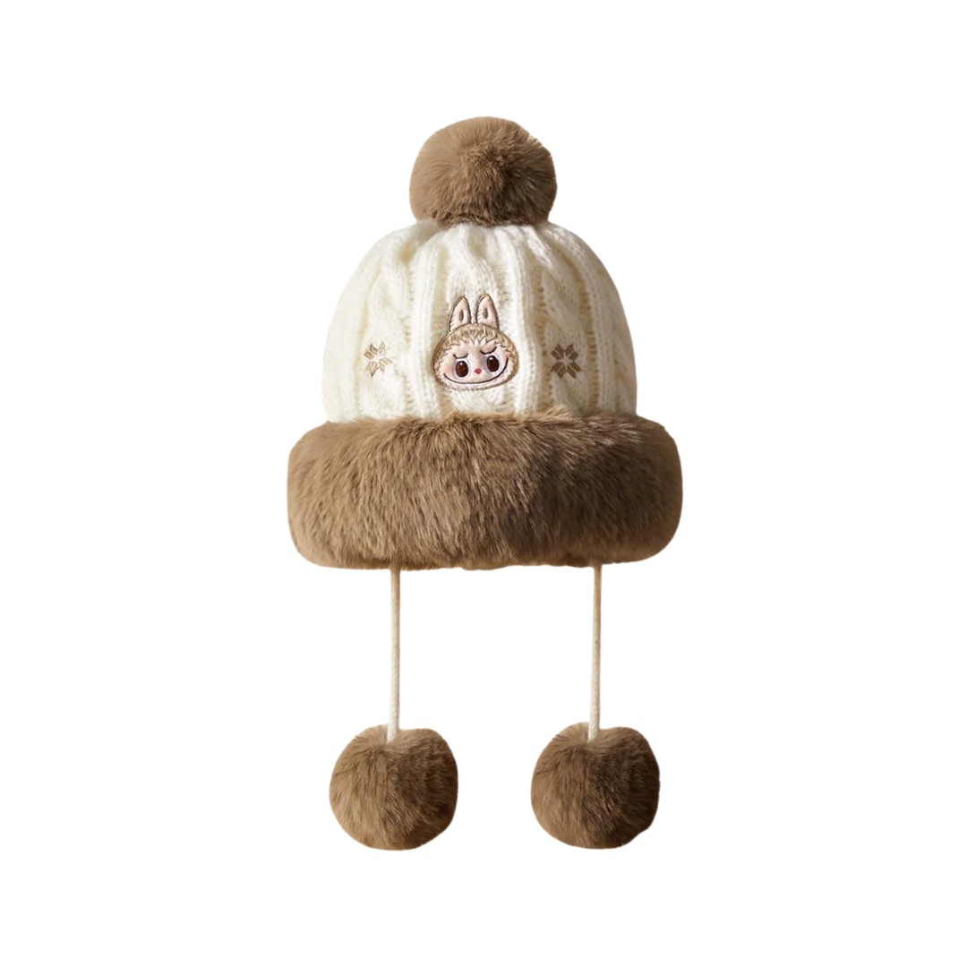 Warm Fluffy Holiday Series- LABUBU Plush Hat by POP MART