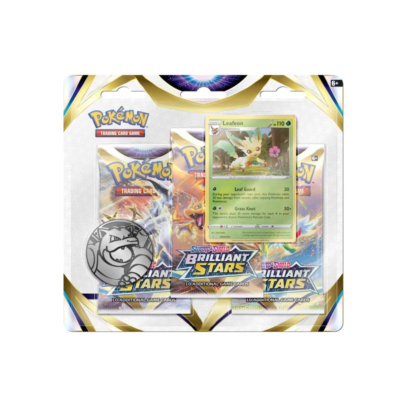 Pokemon - Brilliant Stars - 3 Pack Blister - Leafeon